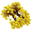 Artificial Holly Berry Simulation Foliage Spray Bunch Wedding Party Yellow 1