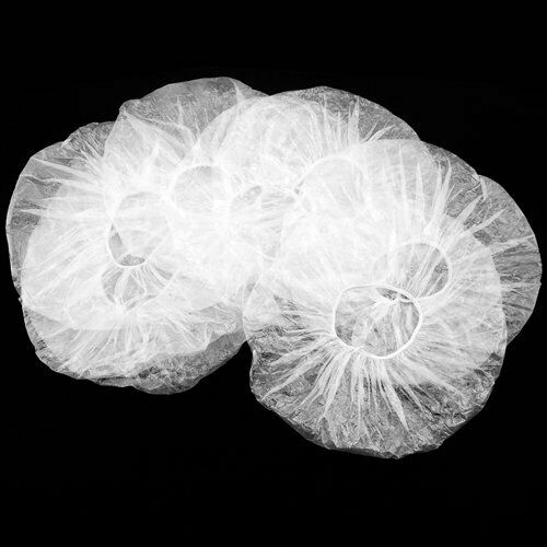 5X(40pcs Disposable one-off Clear Spa Hair Salon Home Shower Bathing ElastiR2J5)