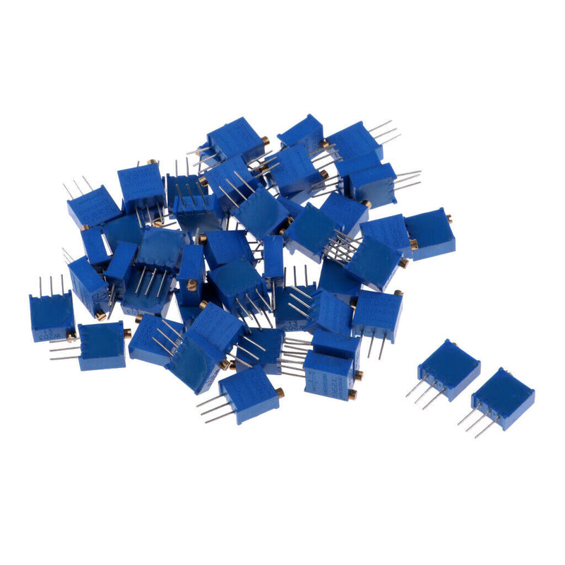 50 Pcs 10 Ohm- 20K Ohm 3296W Trimmer Trim Pot Potentiometer Resistor Kit