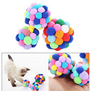 3Pieces Colorful Cat Ball Toys Pet Interactive