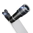 20X Telescope Zoom Mobile Phone Camera Lens, External Monocular, Clip On Type
