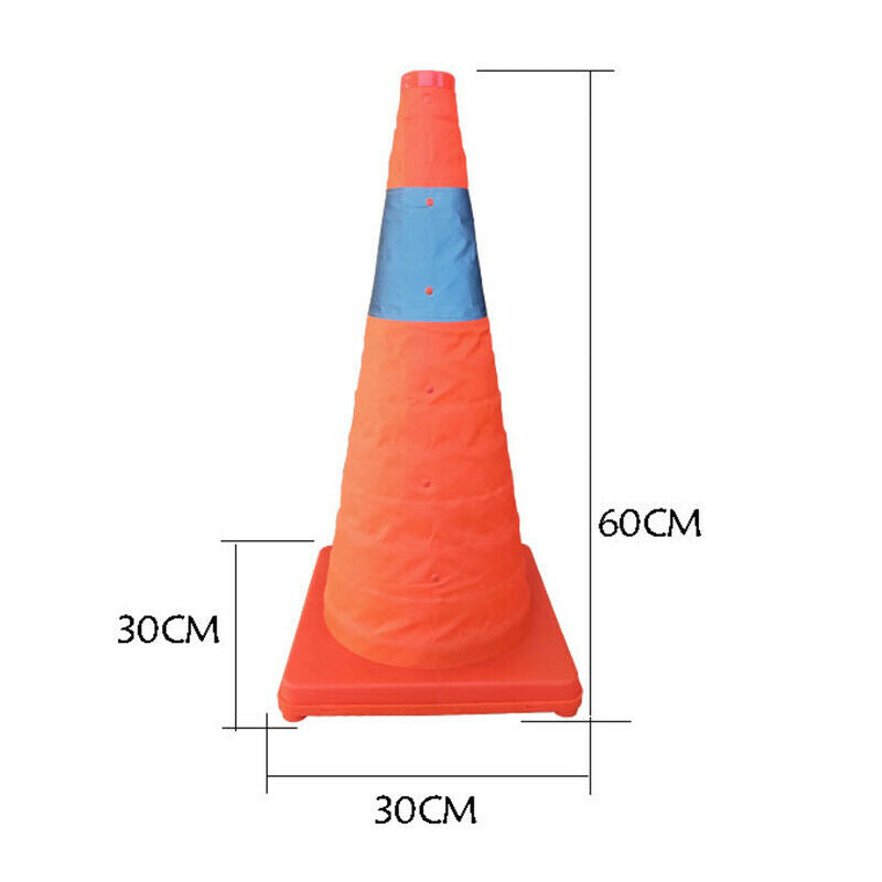 Reflective Cone 60Cm Warning Reflective Cone Traffic Movement Retractable C V3V6