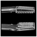 Plastic Cooking Bread Cake Fruit Salad Food Clip Tong 16cm Long Transparent V3A5