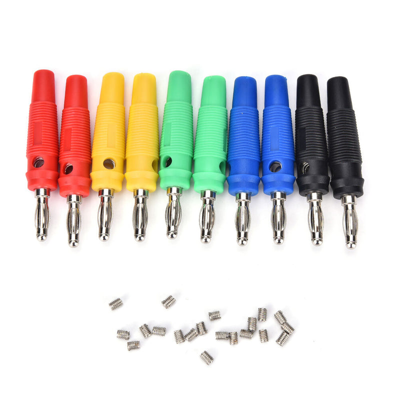 5 color  4MM Banana Plug Nickel Banana Binding Post Card To Probes SYJYBX