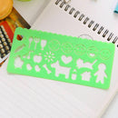 Kids Plastic Picture Drawing Template Stencils Ruler DIY-Easter Painting S1V5