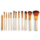 Pro 12pcs Makeup Brushes Powder Foundation Eyeshadow Eyeliner Lip Brush Set Tool