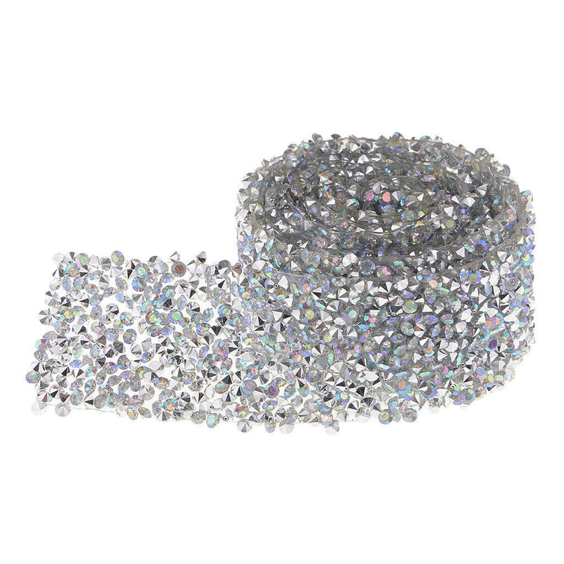 1 Yard Bling Crystal Rhinestone Applique Trims Iron on for Bridal Belt Dress