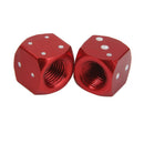Cube Valve Caps Air Valve Caps Tire Valve For Car Truck Motorcycle Red