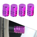 4x Purple Aluminum Alloy Car Tire Wheel Rims Stem Air Valve Cap Tyre Cover Decor