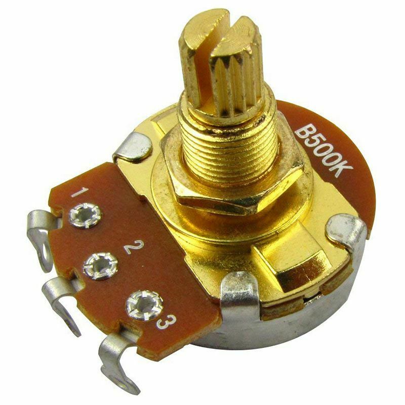 10Pcs Guitar Full Size Pots B500K L18Mm Shaft Audio Volume Taper Potentiome