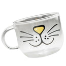 Cute Cat Kitten Face Juice Water Milk Coffee Cup Glass Beverage Drink Mug
