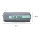 Pink+Black Simple Text Pencil Case Canvas School Supplies Stationery Gift S