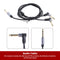 6.35mm Stereo Male to Dual Right Angle 6.35mm Male Y Splitter Cable 59 inch