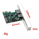 2X(Pci-E to Usb3.0 Dual Ports Expansion Card Pci Express Adapter Nec720202