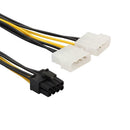 18cm 8(6+2) Pin to Dual 4 Pin Graphics Video Card Power Cord Adapter Cable