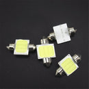 2pcs White 31mm COB8 LED Bulbs For Festoon Car Interior Dome Map Lights 12V