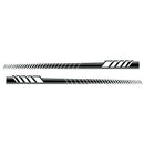 2pcs Car Body Stickers Long Stripe Side Skirt Decoration Decals (Black)