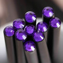 12pcs Black Pencil School Wood HB Writing Pencils With Colorful Diamond S3J1
