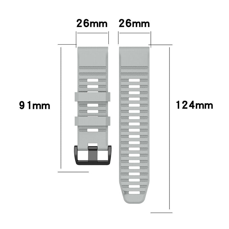 Silicone Strap Band for Garmin Fenix 6X 6X Pro 5X 5X Plus 3 HR 26mm Bracelet