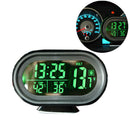 Car Voltage Digital Monitor Battery Alarm Clock LCD Temperature Thermeter