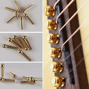6 Pcs Acoustic Guitar String Bridge Pins Solid Copper Brass Endpin Replacement
