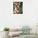 Tiger Round Drill 5D Diamond Embroidery Painting Cross Stitch Kit for Adults