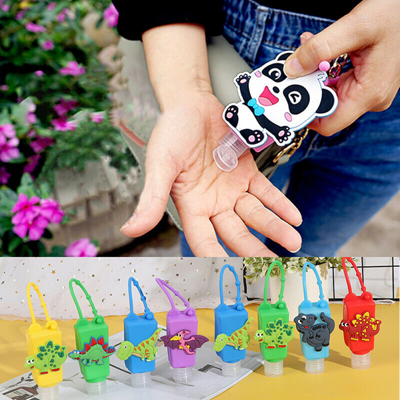 1pcs Dinosaur Silicon Carrying Holder Case for Mini 1oz Hand Sanitation BotS Ew