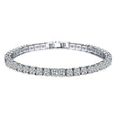 Cubic Zirconia 1 Row Tennis Chain Bracelet Men And Women Jewelry Brass / Co