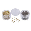 1000Pc Lined Rings Hair Clips Mini Beads Link Human Hair Extensions Supplies 3mm