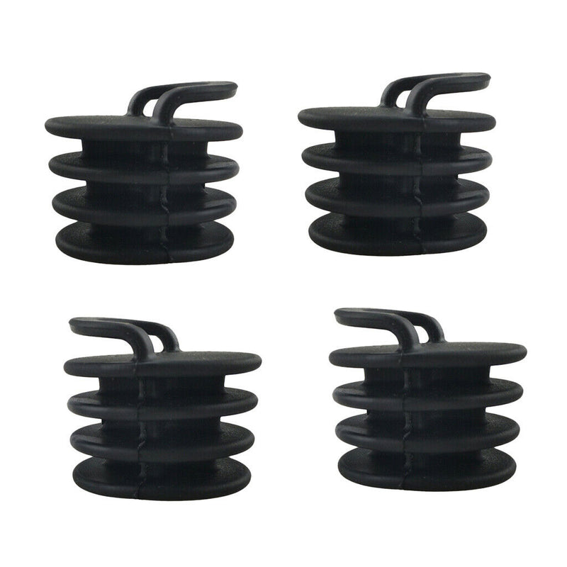 10x Black Scupper Bung Kayak Replacement Accessory Stopper Plug Deck Fittings