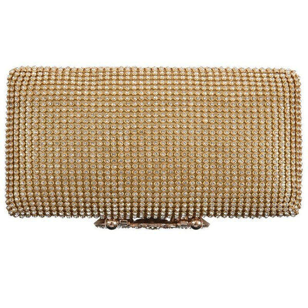 Dazzling Rhinestone Encrusted Evening bag Clutch Purse Party Bridal Prom W4C9