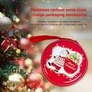 Xmas Santa Claus Round Change Coin Purse Candy Gift Storage Bag Cash Box Zipper