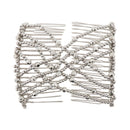 2 Pcs Double Hair Comb With Elastic Bead Chains For Women