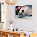 5D Diamond Painting DIY Quiet Cat Full Round Drill Kit Ornaments (HY040)