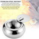 Windproof Ashtray Stainless Steel Modern Tabletop Ashtray Indoor Outdoor Ashtray