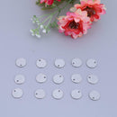 100pcs Round Tags Stainless Steel Stamping Blanks Charm Pendant DIY Jewelry
