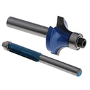 2pcs Woodworking Tools,  1/4 Shank Round Over Edge Forming Router Bit + 0.24inch