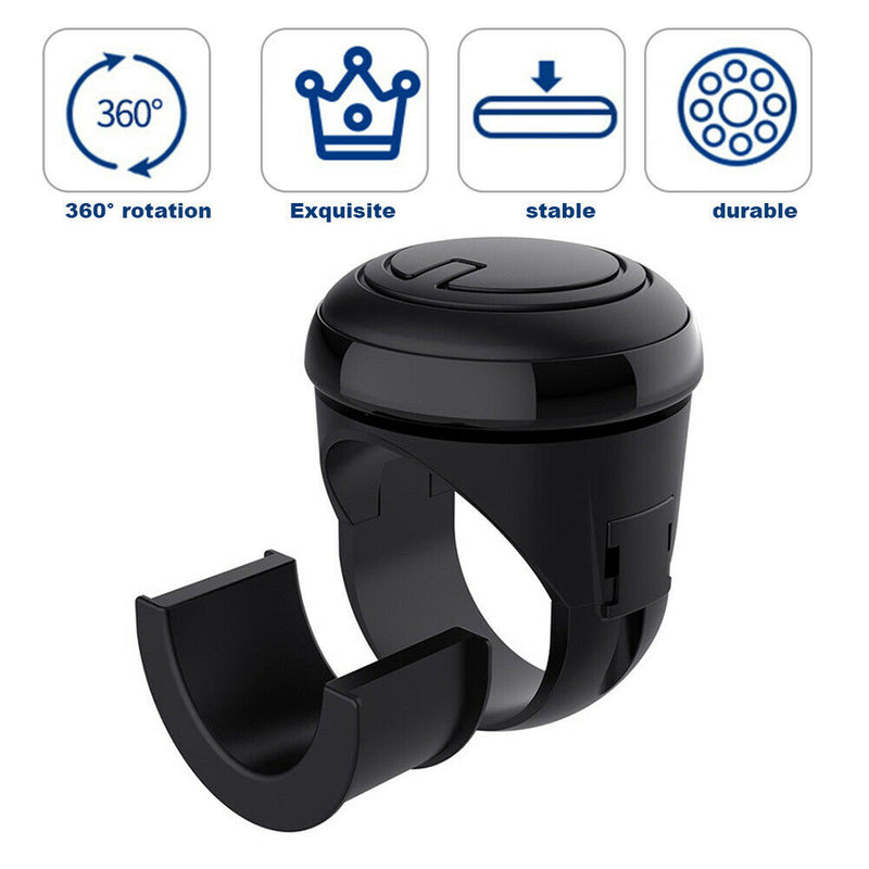 Spinner Knob Black Booster Universal Fit Steering Wheel Metal Bearing Turning