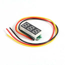 DC 0-100V 3 Wires Mini Gauge Voltage Meter Voltmeter LED Display (Green)