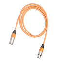 3 Pin XLR Male to Female Extension Cord Cable Audio Wire Mic Amplifier Orange