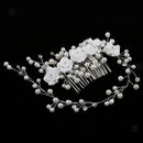 Elegant Wedding Bride Flower Hair Side Comb Girls Woman Party Prom Headpiece