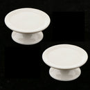 2 Pieces Small White Ceramic Candle Holders