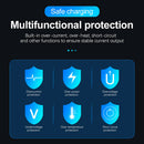 Digital Display USB Charger for Phone Tablet 3 USB Wall Charger (Black EU)