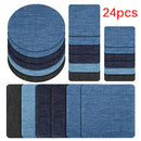 24Pcs Iron On Denim Cotton Patches Repairing Decorating Kit for Jeans 3 Gw