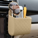 Car Auto Outlet Vent Trash Box Mobile Phone Holder Debris Bag (Black)