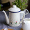 Traditional Enamel Dripless Tea Pot Hot Water Coffee Tea Pot Kettle 600ml