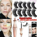 Waterproof Magnetic Eyeliner + 5 Pairs Eyelashes and Tweezer Long Lashes KIT ~