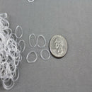 500x Clear Elastic Rubber Hair Ties Hairband Spiral Braids Plaits Braiding