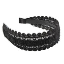 Gothic Lace Headband Embroidery Flower Hair Hoop Cloth Hollow Boho Girls