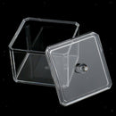 Acrylic Makeup Holder Cotton Pads Storage Box Cosmetic Case Organizer 9.5CM